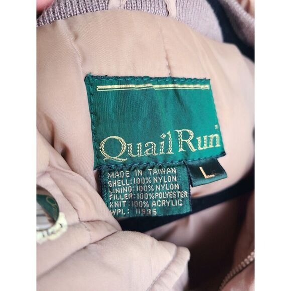 Vintage 90s Gorpcore Mens Quail Run Nylon Insulated Puffer Coat LARGE Hunting - Picture 4 of 10